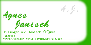 agnes janisch business card